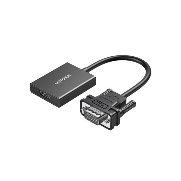 UGREEN VGA Male To HDMI Female Adapter With Audio & Power Supply (CM513/50945)