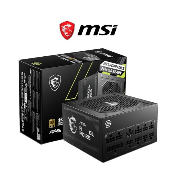 MSI Mag A650GL | A750GL | A850GL PCIE5 80+ Gold Full Modular Power Supply ATX