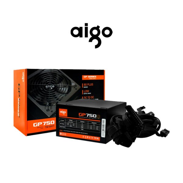 AIGO GP Series EU750 750w 80+ Bronze Non Modular Power Supply PSU ATX