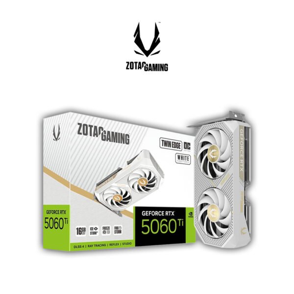 Zotac GeForce RTX 5060Ti 8GB | 16GB Twin Edge White Graphics Card GPU