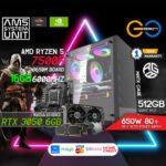 AMD Ryzen 5 7500F+ RTX 3050 Desktop PC Build Bundle Set