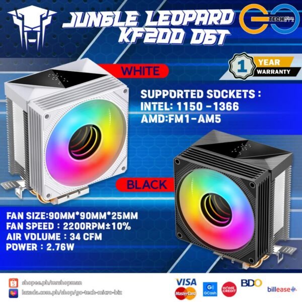 Jungle Leopard KF200 DGT Digital CPU Air Cooler
