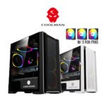 Coolman Ruby 3 RGB Fans MATX Black | White PC Case