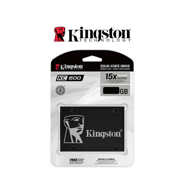 Kingston KC600 512GB 2.5" SATA III SSD Storage