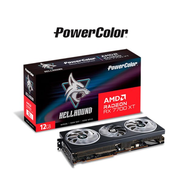 PowerColor Radeon RX 7700 XT Hellhound AMD 12GB Graphics Card