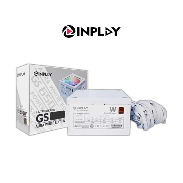 Inplay Ultra GS Series Aura White Edition 80+ Bronze RGB Power Supply PSU
