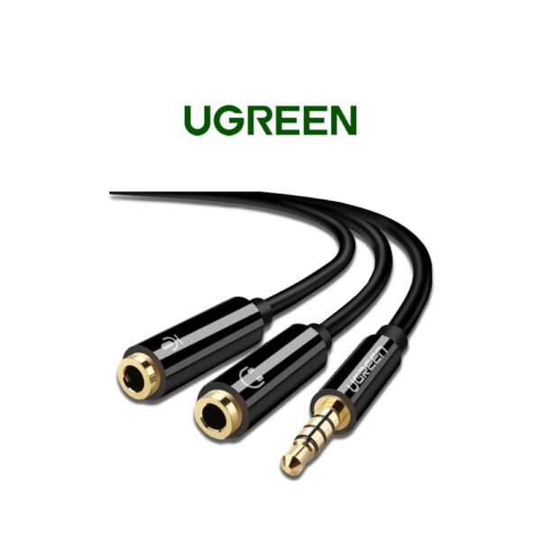 UGREEN 30620 3.5mm Male to Two Female Audio Cable AV141 PN 30620 Jack