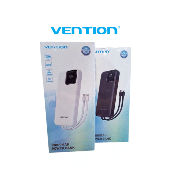 Vention I13 22.5W 10000mAh Led I13B | I13BW USB Type-C | Lightning Cable PowerBank Power Bank Charger