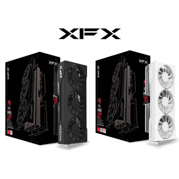 XFX Swift AMD Radeon RX 9060 XT OC Triple Fan Gaming Edition 16GB Black | White Graphics Card