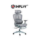 INPLAY EF100 V2 Ergonomic Chair Gray Adjustable Breathable Design with Foot Rest