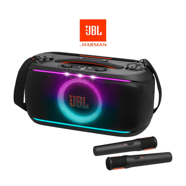 JBL Partybox On-The-Go OTG 2 Portable Party Speaker with 2 Wireless Microphone