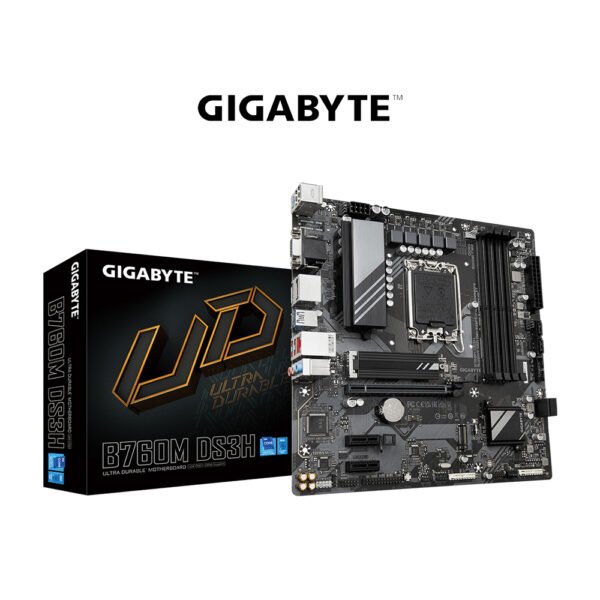 Gigabyte B760M DS3H 12th / 13th / 14th Gen DDR4 | DDR5 LGA 1700 Intel Motherboard