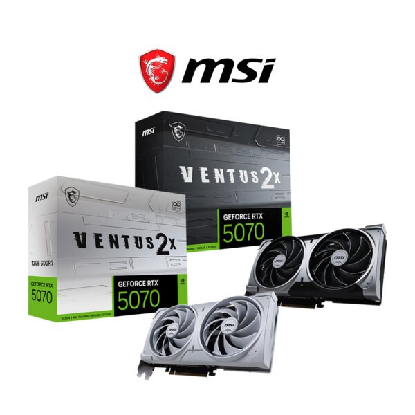 MSI GeForce RTX 5070 12G VENTUS 2X OC Black | White Graphics Card GPU