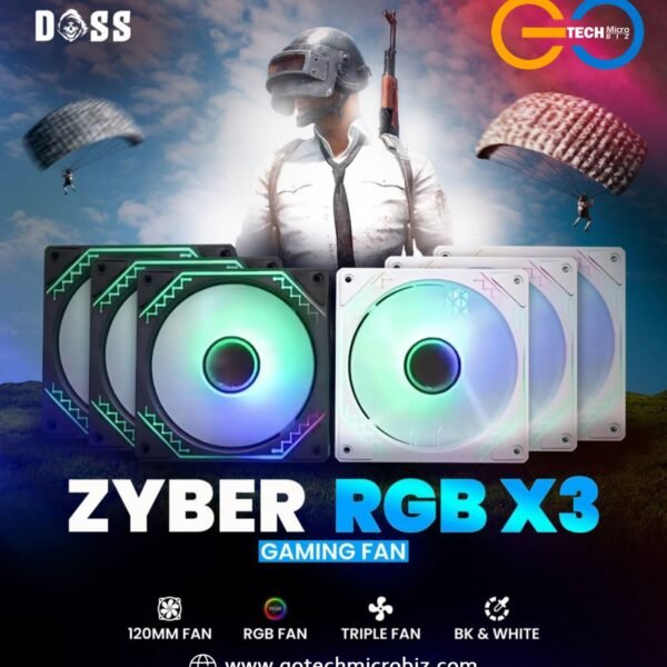 DOSS Zyber RGB 3 in 1 with Hub and Remote Case Fan