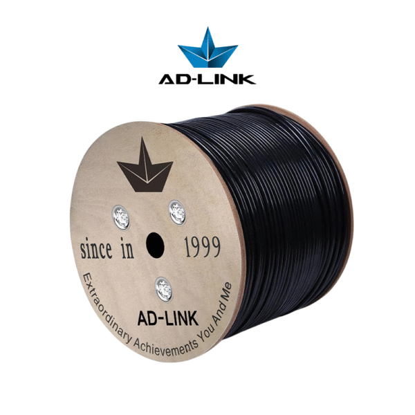 AD-Link CAT6 E UTP OUTDOOR Network Cable Pure Copper Wire 305m Black Adlink Cat 6