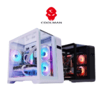 Coolman Robin Curved Digital Black | White MATX PC Case