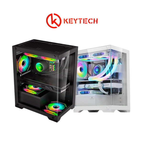 Keytech Robin Lite Dual Tempered MATX Desktop PC Case
