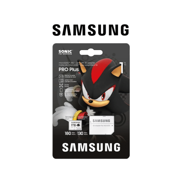Samsung Pro Plus Sonic The Hedgehog 1TB UHS-I 180MB/s Read microSDXC Card with Adapter Micro SD Card