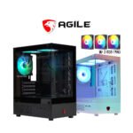 Agile Eagle Warrior Mini with 3 RGB Fans Dual Chamber Black | White PC Case Chassis