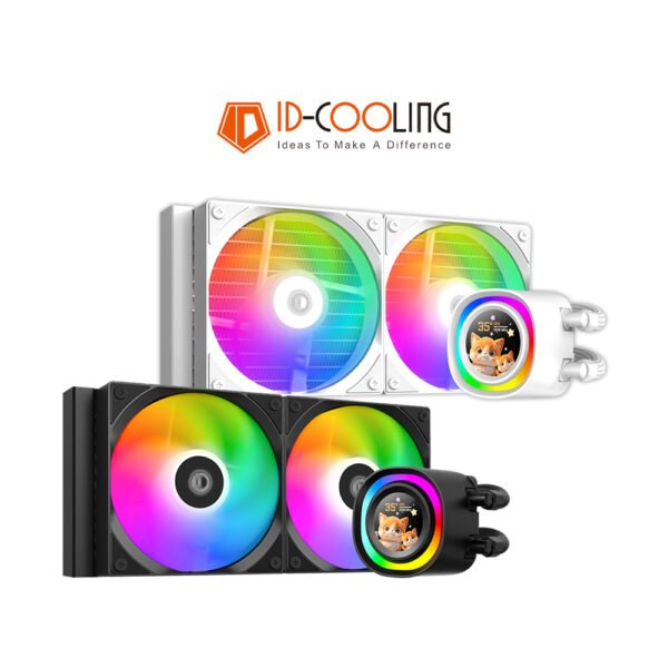 ID Cooling FX240 Custom LCD Black | White AIO CPU Liquid Cooler