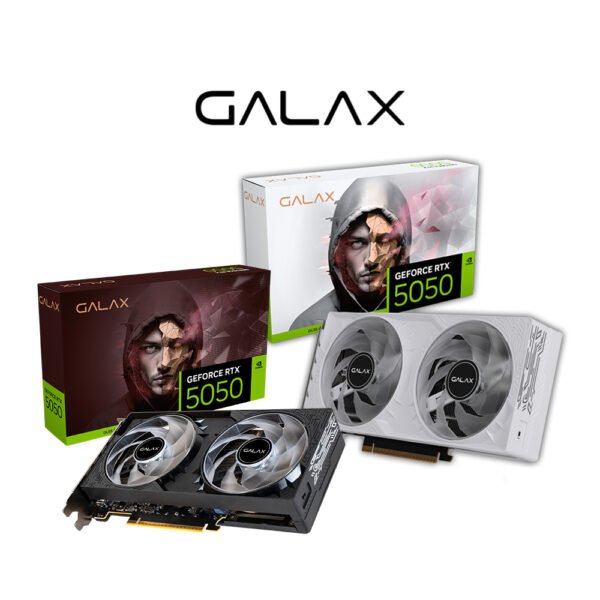 Galax GeForce RTX 5050 1-Click OC 8Gb Black | White Graphics Card Video GPU