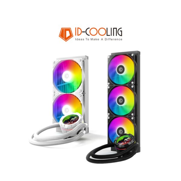 IDCooling SPACE LCD SL240 | SL360 XE AIO Black | White Liquid CPU Aio Liquid Cooler
