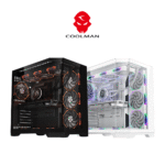 Coolman Spectra Luxe ATX Dual Chamber PC Case (Black, White)