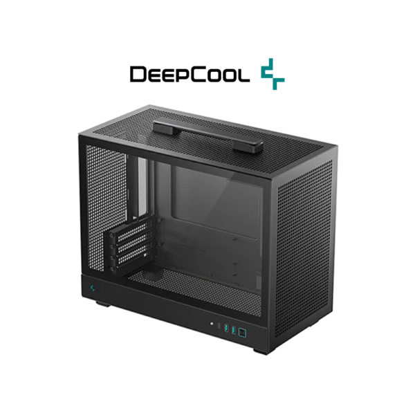 Deepcool CH160 PLUS Micro-ATX Tempered Glass PC Case (Black)