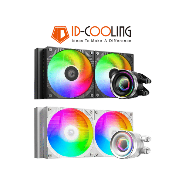 ID-Cooling FX240 INF 240mm AIO Liquid Cooler with Infinity Mirror Display IDCooling (Black, White)