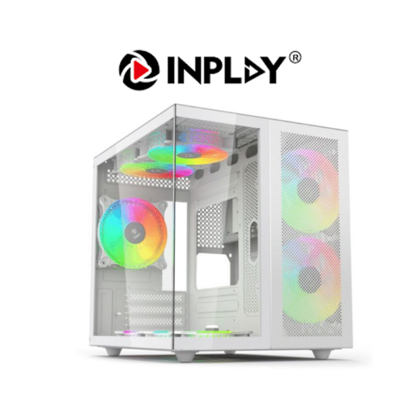 Inplay Seaview Pavilion MATX PC Case (White)