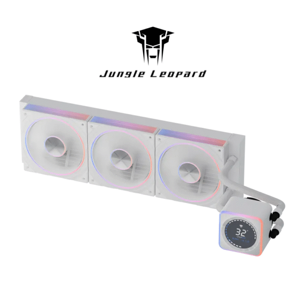 Jungle Leopard Astrobeat 360mm Digital ARGB AIO Liquid Cooler (White)