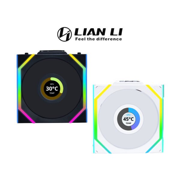 Lian Li UniFan SL120 LCD Wireless 3in1 Black | White 3Pack Case Fans
