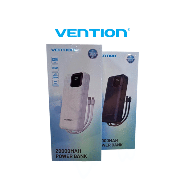 Vention I15 20000mAh Led Display 22.5w USB Type-C / Lightning Cable PowerBank