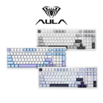 Aula F99 RGB Tri-Mode Hot-Swap Mechanical Gaming Keyboard (White/Blue/Dark Purple, White/Blue/Purple, Grey/White/Dark Grey)