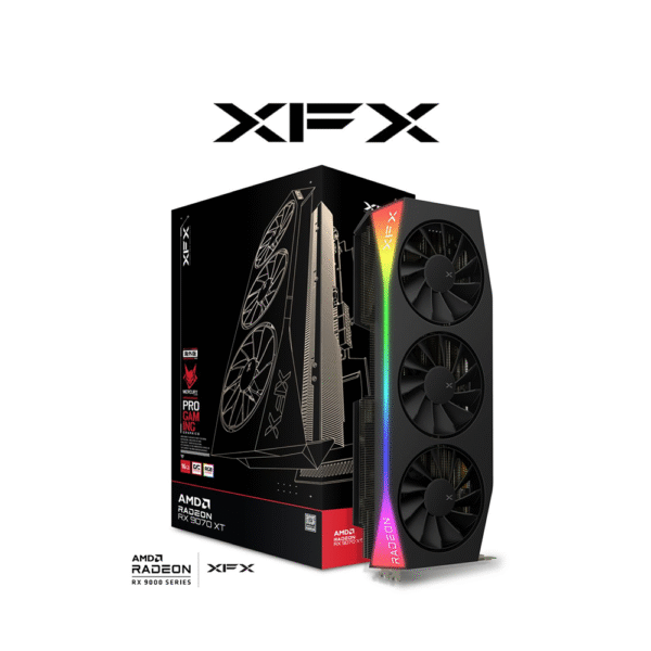 XFX Mercury AMD Radeon RX 9070XT 16GB OC Gaming Edition with RGB Video Card RX9070XT