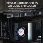 Corsair NAUTILUS 360 RS LCD Liquid CPU Cooler AIO Black - Image 2