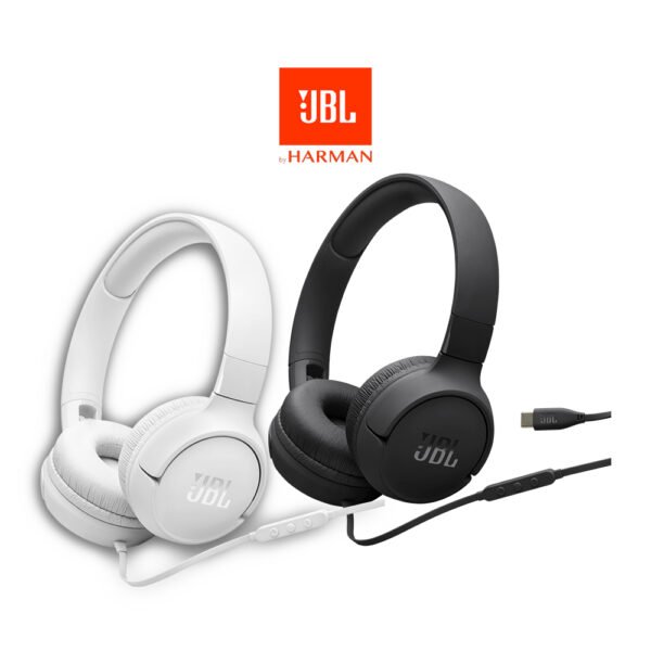 JBL Tune 520C USB Type C Wired On Ear Headphones Headset White