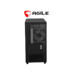 Agile DOME Curved Tempered Glass with 3 RGB Fans and Digital Display MATX PC Case (Black) - Image 3