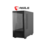 Agile DOME Curved Tempered Glass with 3 RGB Fans and Digital Display MATX PC Case (Black) - Image 4