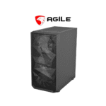 Agile NEST Tempered Glass with 4 RGB Fans MATX PC Case (Black) - Image 2