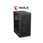 Agile PERYTON V2 Tempered Glass with 3 RGB Fans MATX PC Case (Black)