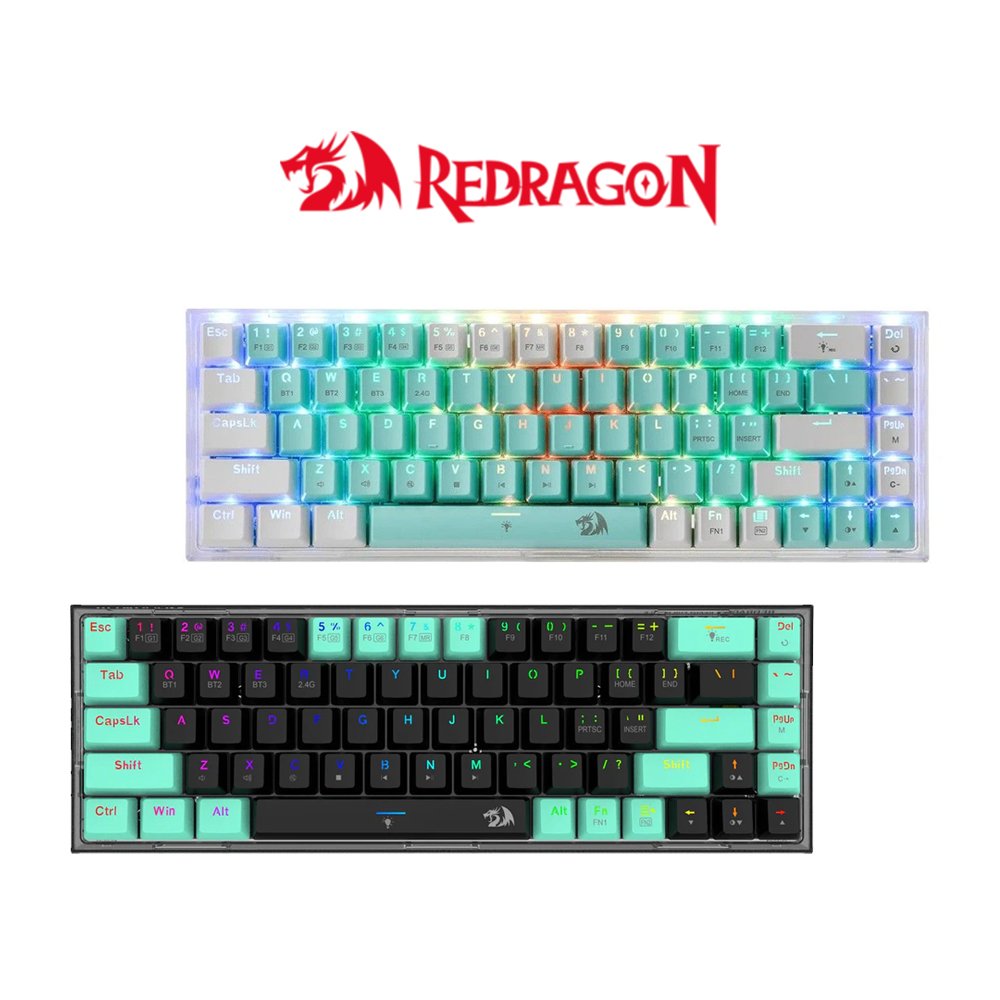 castorPRO 1 Redragon Castor Pro K631 RGB Wireless Black Green | White Green Mechanical Keyboard - Image 1