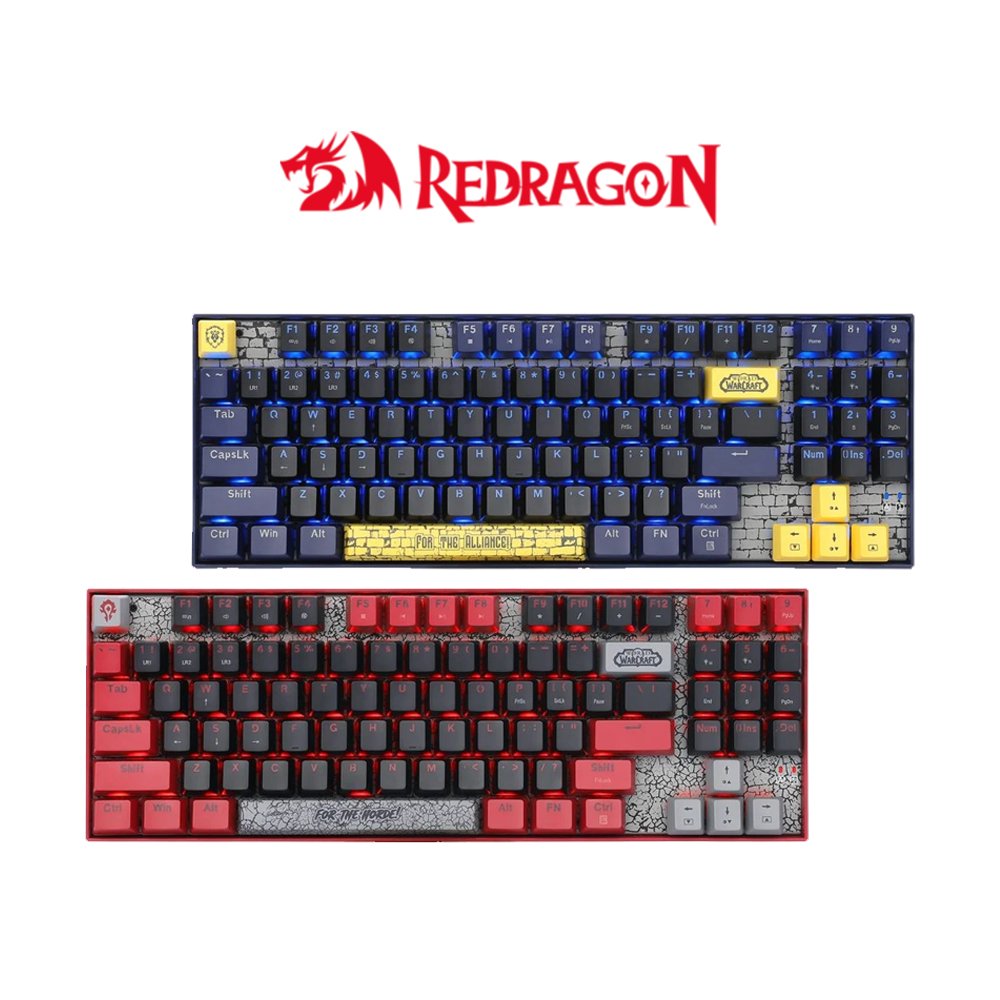ygm1W0W 1 Redragon YGM1 Red | Blue World of Warcraft Wired Mechanical Keyboard WOW - Image 1