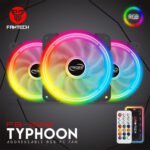 Fantech Typhoon FB-302 RGB 3 in 1 Kit with Hub and Remote Control Case Fan