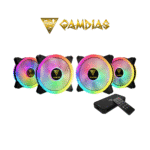 Gamdias Aeolus M2-1204R 4-Pack RGB Case Fan
