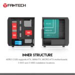 Fantech CG80 Aero RGB MATX Mesh PC Case White Chassis - Image 2