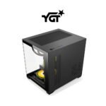YGT N275 Micro ATX Dual Chamber MATX PC Case Black Chassis - Image 2