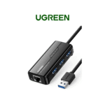 UGREEN USB 3.0 Multifunction Hub with Gigabit Ethernet Adapter (Black) (20265)